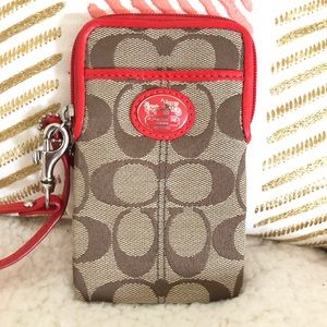 Coach cell phone wristlet/ wallet
